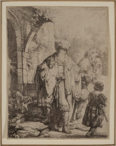 Abraham vertreibt Hagar und Ismael von Rembrandt van Rijn