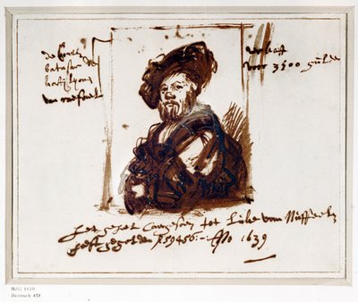 Baldassare Castiglione, Autor von "Il Cortegiano", das Buch über den perfekten Höfling von Rembrandt Harmensz. van Rijn