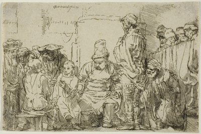 Christus sitzt und disputiert mit den Doktoren von Rembrandt Harmensz. van Rijn