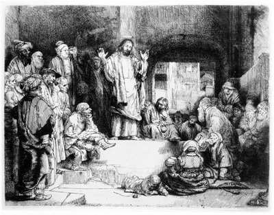 Christus predigt, ca. 1652 von Rembrandt van Rijn