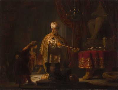 Daniel und Kyros vor dem Götzen Bel von Rembrandt van Rijn