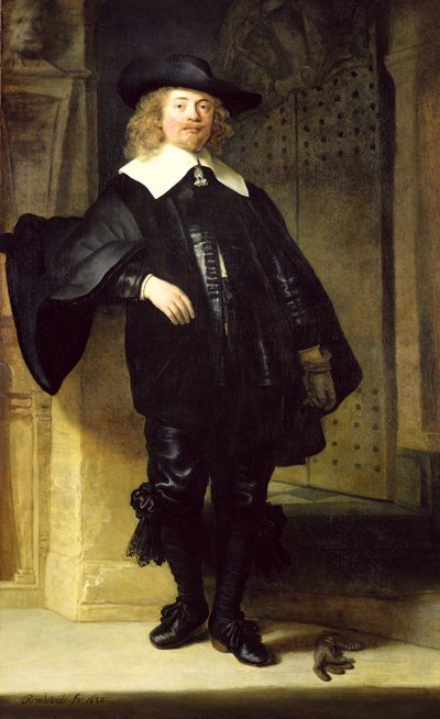 Ganzkörperporträt eines stehenden Mannes von Rembrandt van Rijn