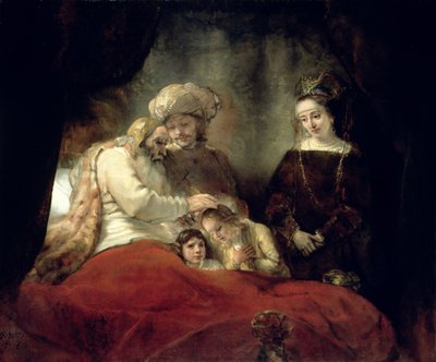 Jakob segnet die Söhne Josephs von Rembrandt van Rijn