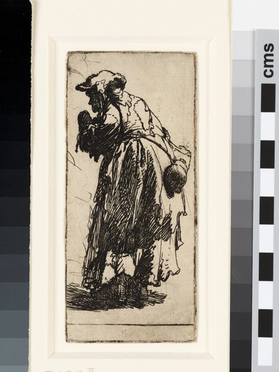 Alte Bettlerin mit einer Kürbisflasche, ca. 1629 von Rembrandt van Rijn