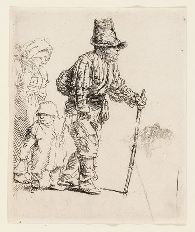 Bauernfamilie auf der Wanderung, ca. 1652 von Rembrandt Harmensz. van Rijn