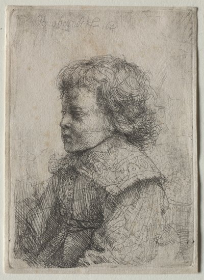 Porträt eines Jungen im Profil von Rembrandt Harmensz. van Rijn