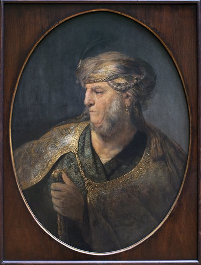 Porträt eines Mannes in orientalischer Tracht von Rembrandt van Rijn
