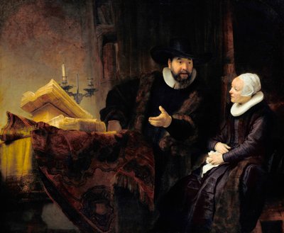 Porträt des mennonitischen Predigers Cornelius Claesz Anslo und seiner Frau Aaltje Gerritsdr Shouten von Rembrandt Harmensz. van Rijn