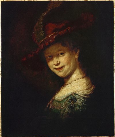 Saskia van Uylenburgh, Rembrandts Frau, die er 1634 heiratete von Rembrandt Harmensz. van Rijn