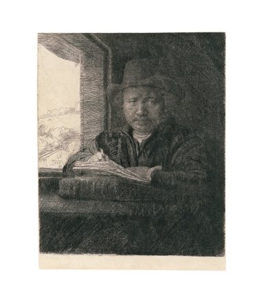 Selbstporträt am Fenster (1648) von Rembrandt van Rijn