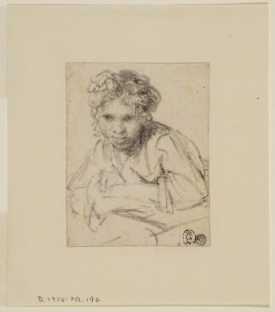 Studie für das Gemälde "Ein Mädchen am Fenster" von Rembrandt van Rijn