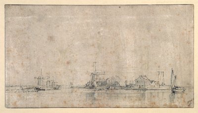 Die Amstel am Omval, ca. 1650-53 von Rembrandt Harmensz. van Rijn