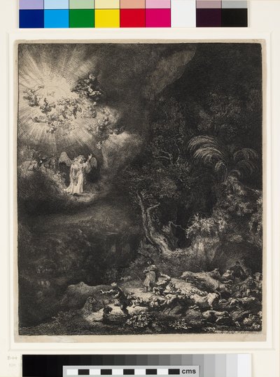 Der Engel erscheint den Hirten von Rembrandt van Rijn