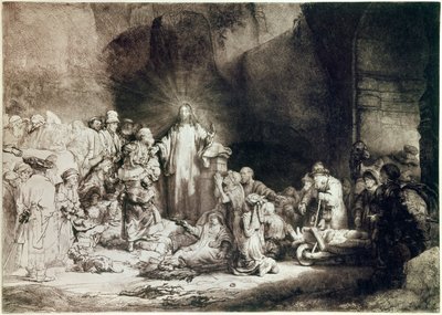 Das Stück mit hundert Gulden oder Jesus heilt die Kranken. Kupferstich von Harmenszoon van Rijn, genannt Rembrandt (1606-1669) um 1649. Paris, Louvre von Rembrandt van Rijn