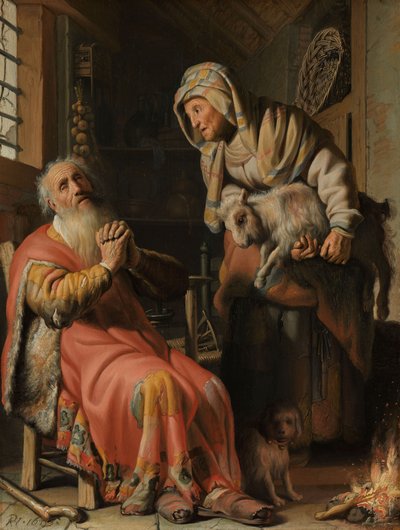 Tobit und Anna mit dem Zicklein von Rembrandt van Rijn