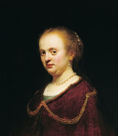 Junge Frau mit Goldkette von Rembrandt Harmensz. van Rijn