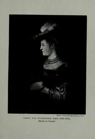 Saskia mit rotem Hut von Rembrandt van Rijn