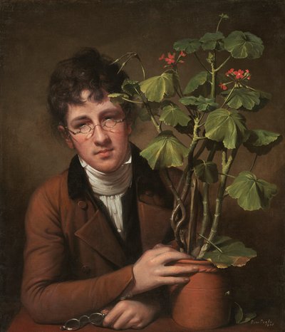 Rubens Peale mit einem Geranium von Rembrandt Peale