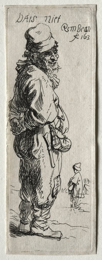 Ein Bauer antwortet: das ist nichts, wahrscheinlich 1634 von Rembrandt van Rijn