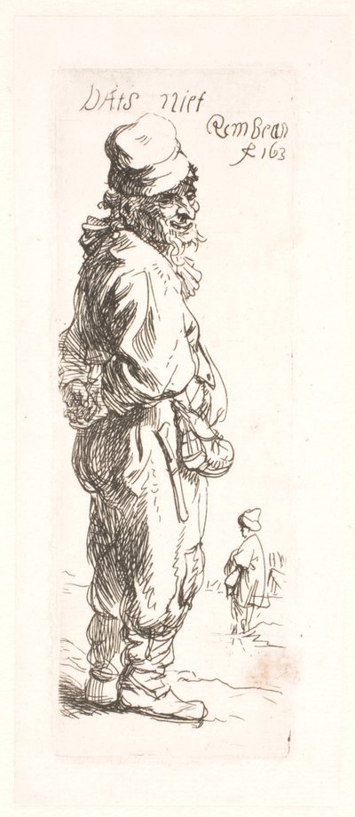 Ein Bauer: der andere des Paares, antwortend von Rembrandt van Rijn