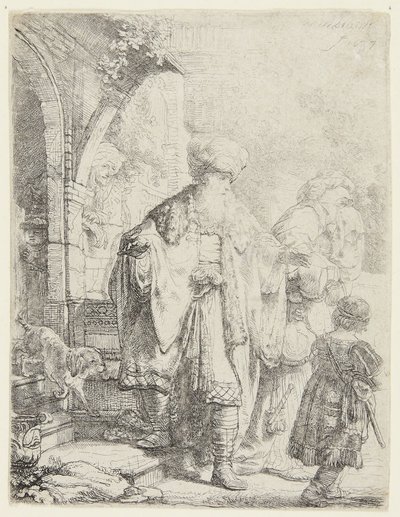Abraham vertreibt Hagar und Ismael von Rembrandt van Rijn