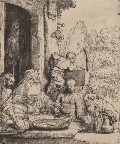 Abraham bewirtet die Engel, 1656 von Rembrandt van Rijn