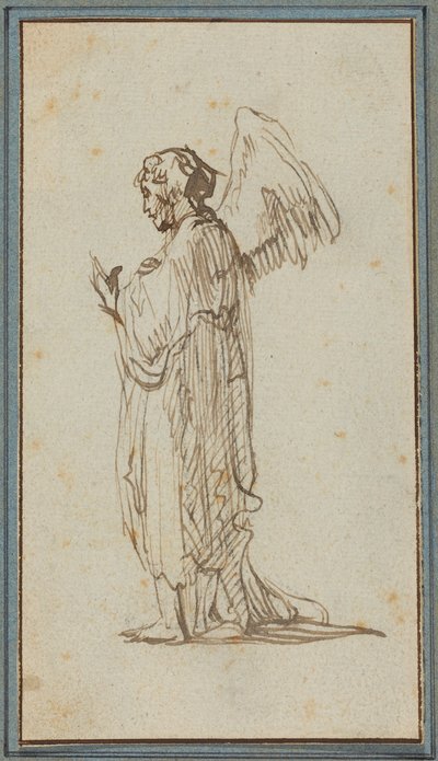 Stehender Engel von Rembrandt van Rijn