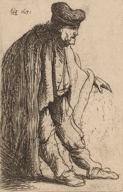Bettler mit ausgestreckter linker Hand, 1631 von Rembrandt van Rijn
