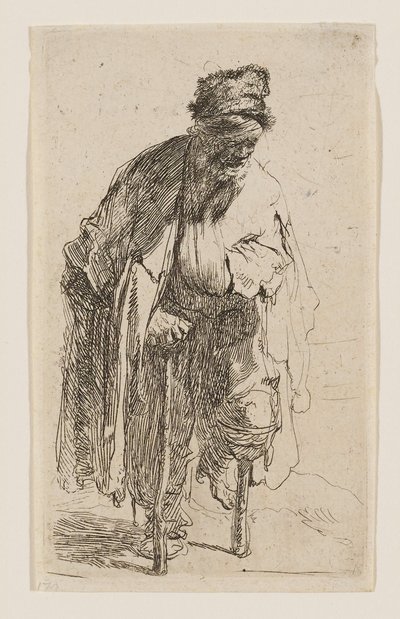 Bettler mit Holzbein von Rembrandt van Rijn