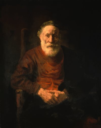 Bildnis eines alten Mannes in rotem Gewand von Rembrandt van Rijn
