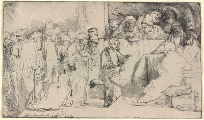 Christus im Streit mit den Gelehrten: eine Skizze von Rembrandt van Rijn