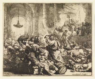 Christus vertreibt die Geldwechsler aus dem Tempel von Rembrandt van Rijn