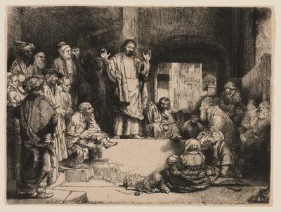 Christus predigt von Rembrandt van Rijn