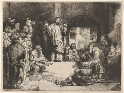Christus predigt, genannt La Petite Tombe, ca. 1657 von Rembrandt van Rijn