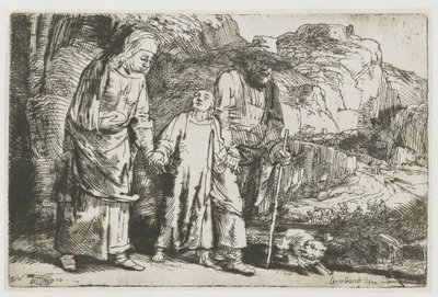 Christus kehrt mit seinen Eltern aus dem Tempel zurück von Rembrandt van Rijn