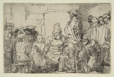 Christus sitzend, disputierend mit den Doktoren, 1654 von Rembrandt van Rijn