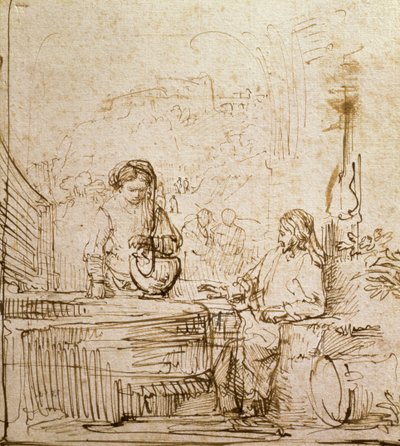 Christus und die Frau von Samaria von Rembrandt van Rijn