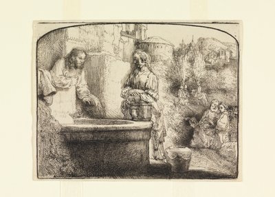 Christus und die Frau von Samaria von Rembrandt van Rijn