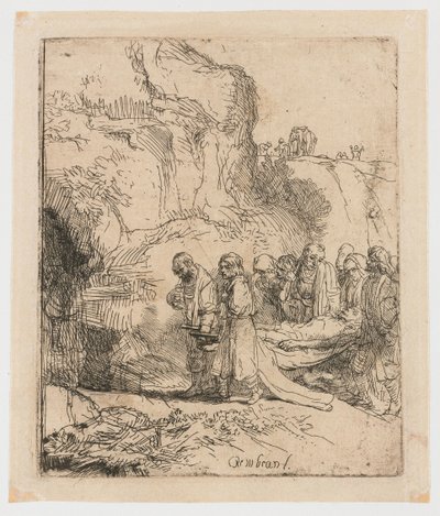 Christus wird ins Grab getragen von Rembrandt van Rijn