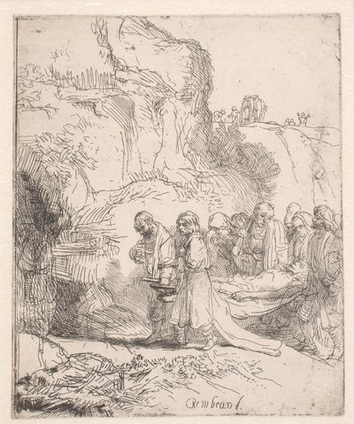Christus wird zum Grab getragen von Rembrandt van Rijn