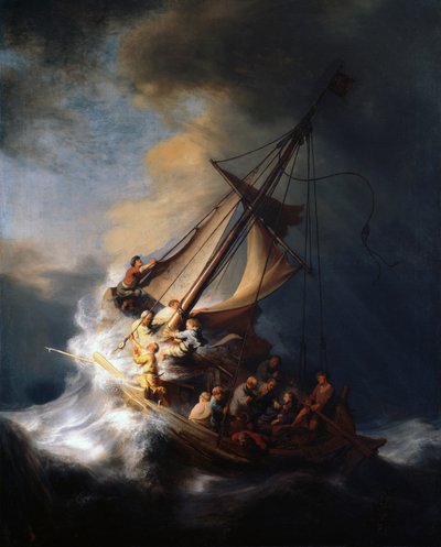 Christus im Sturm auf dem See Genezareth, 1633 von Rembrandt van Rijn