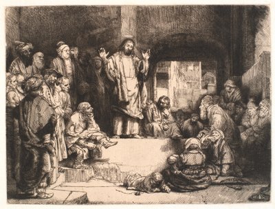 Christus predigt ("La petite tombe") von Rembrandt van Rijn
