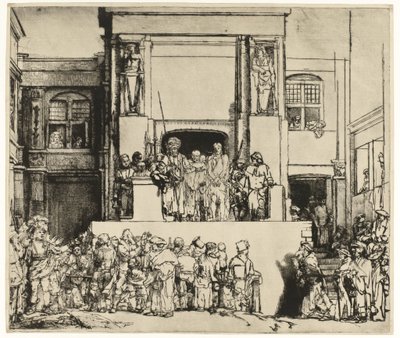 Christus dem Volk gezeigt (Ecce Homo) von Rembrandt van Rijn