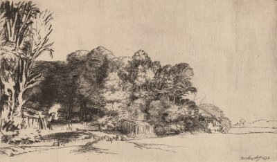 Baumgruppe mit Aussicht von Rembrandt van Rijn