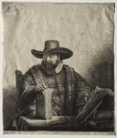 Cornelis Claesz Anslo, Mennonitenprediger von Rembrandt van Rijn