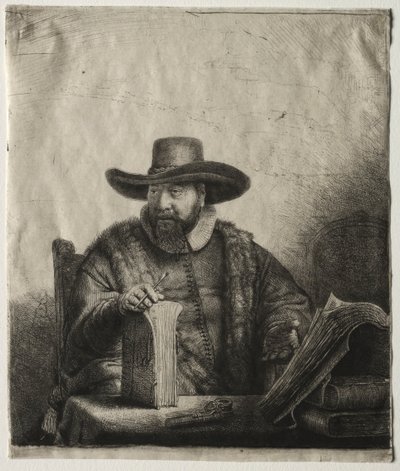 Cornelis Claesz Anslo, Mennonitenprediger, 1641 von Rembrandt van Rijn
