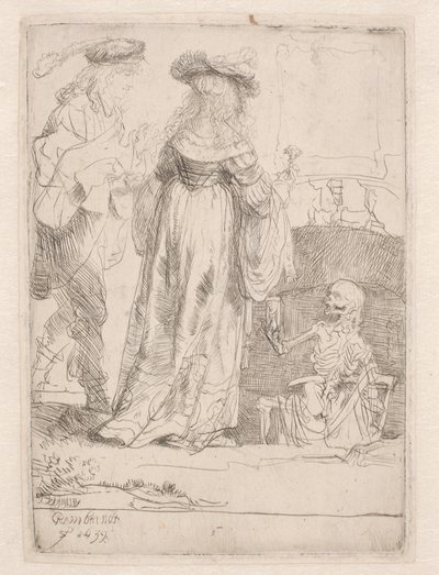 Das junge Paar und der Tod von Rembrandt van Rijn