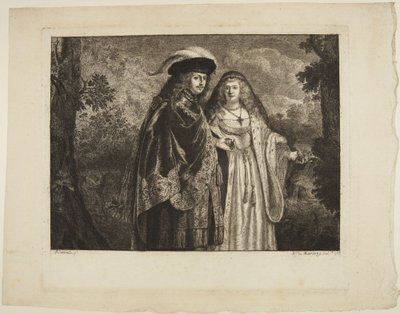 Der Mann mit der weißen Feder von Rembrandt van Rijn