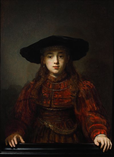 Mädchen in einem Bilderrahmen, 1641 von Rembrandt van Rijn