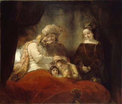 Jakob segnet Ephraim und Manasse von Rembrandt van Rijn